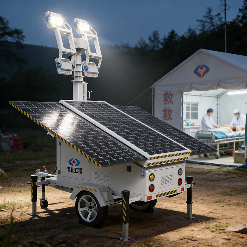 移動式光伏發(fā)電儲能應急照明災害報警搶險救災一體化方艙